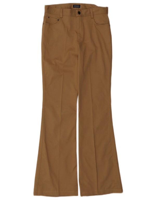Pantaloni casual a zampa da donna Stefanel IT 40 Small W26 L30 Cotone beige