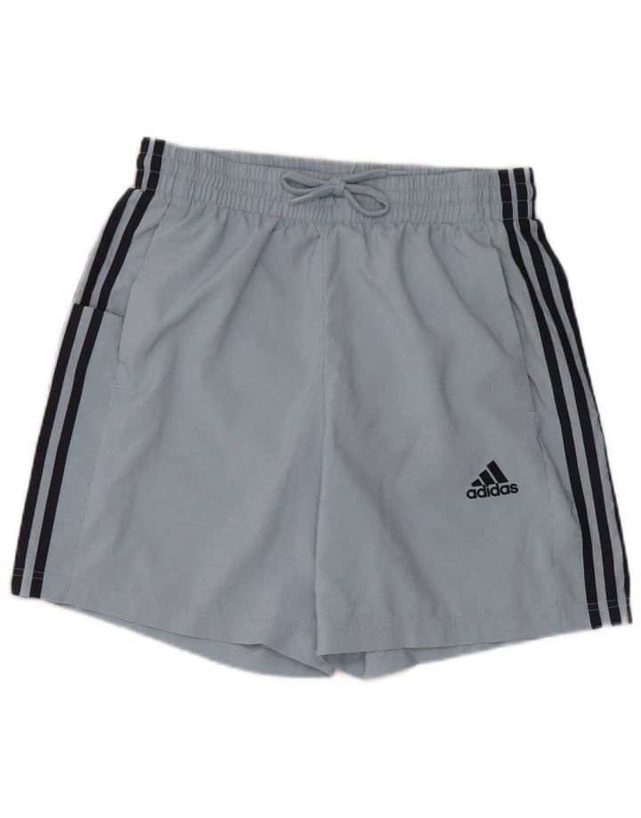 Pantaloncini sportivi da donna ADIDAS UK 14 poliestere blu medio