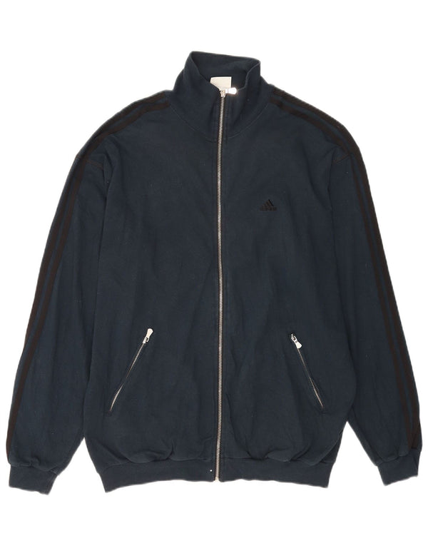 Giacca da tuta da uomo Adidas UK 40/42 Medio Blu Navy Cotone