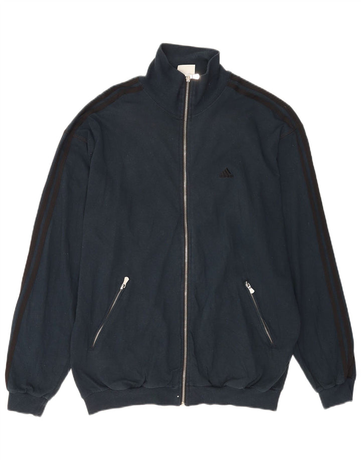Giacca da tuta da uomo Adidas UK 40/42 Medio Blu Navy Cotone