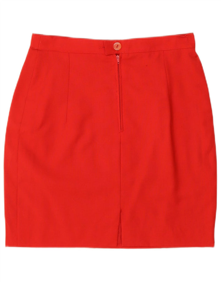 Set gonna da donna in 2 pezzi a 2 bottoni VINTAGE IT 44 medio W26 lana rossa