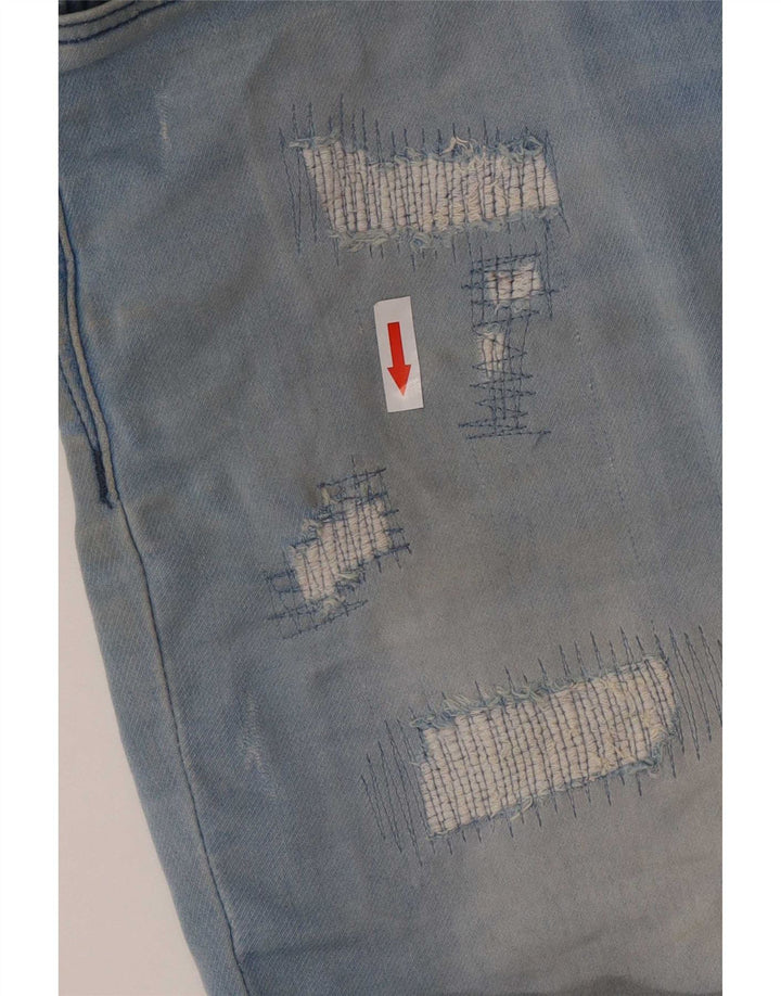 Pantaloncini di jeans invecchiati da uomo Jack & Jones piccoli W29 cotone blu