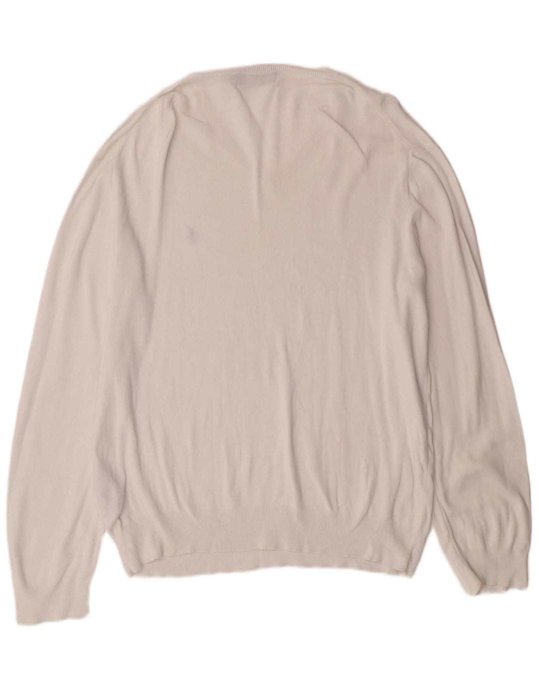 POLO RALPH LAUREN Maglione da uomo con scollo a V XL in cotone bianco