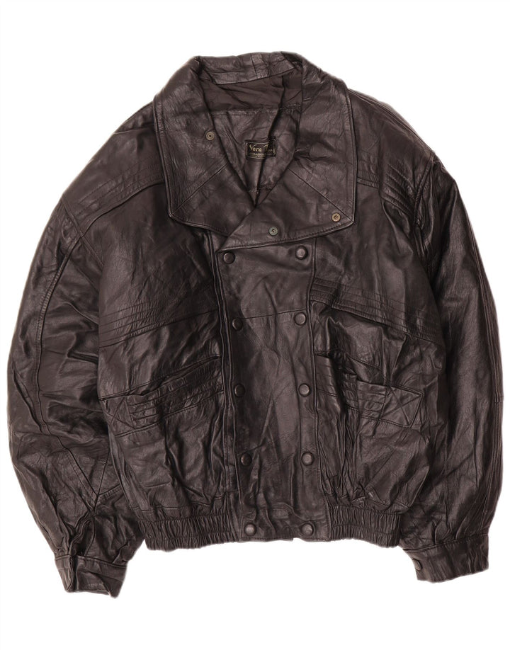 LAVORAZIONE ARTIGIANA Giacca in Pelle Uomo IT 52 XL Pelle Nera