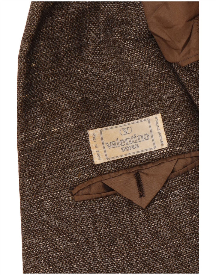 Giacca blazer da uomo a 2 bottoni Valentino UK 38 Marrone medio screziato