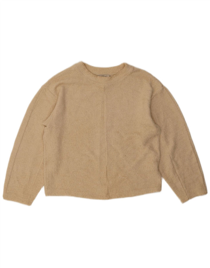 Top camicetta oversize da donna Marks & Spencer UK 6 XS cotone beige