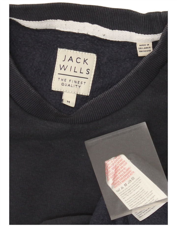 JACK WILLS Felpa da uomo Maglione medio blu navy in cotone