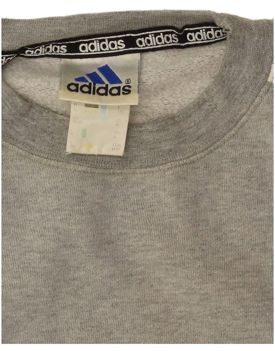Felpa Maglione Adidas Uomo UK 40/42 Grigio Medio
