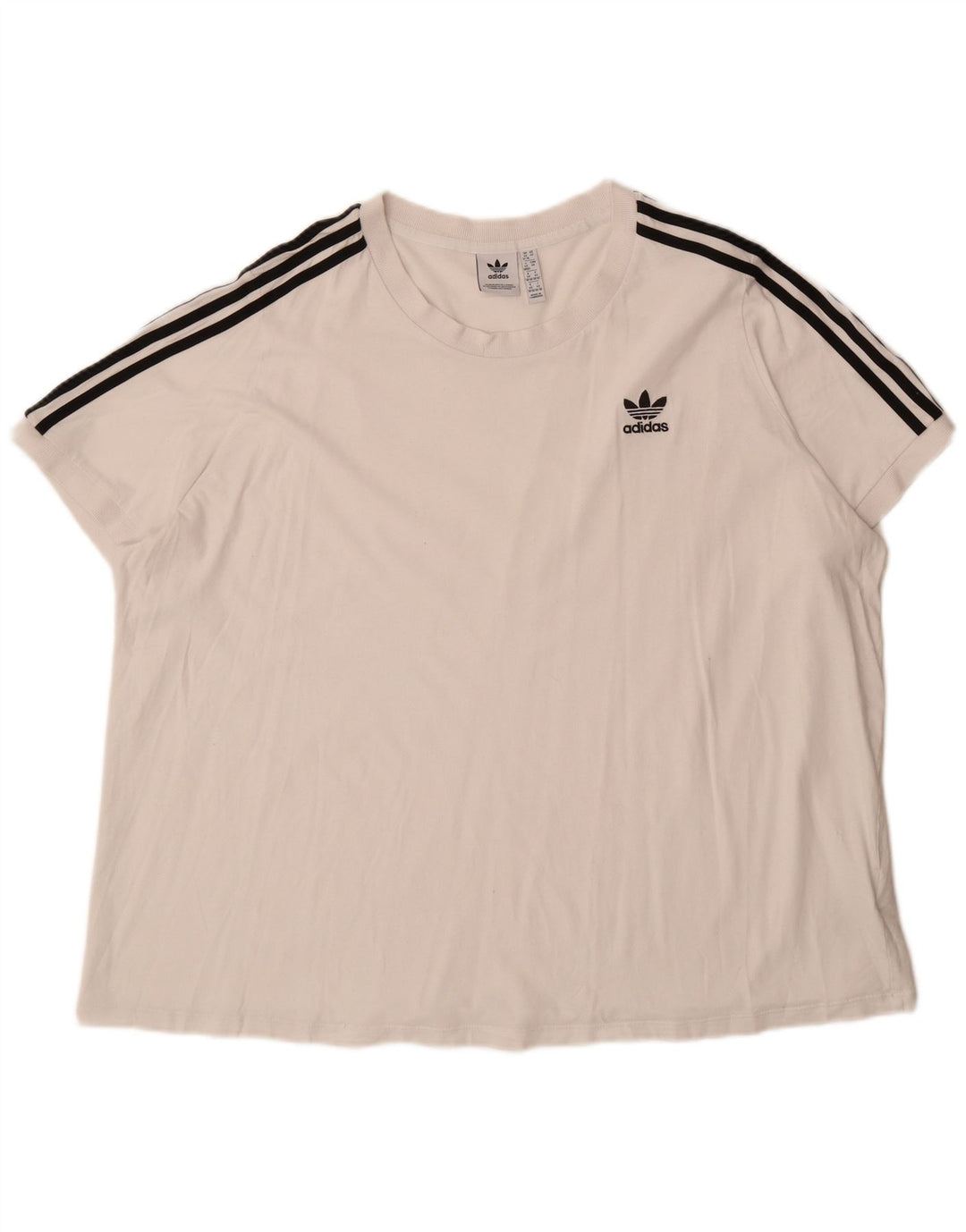 Maglietta ADIDAS da donna Top UK 32/34 4XL cotone bianco