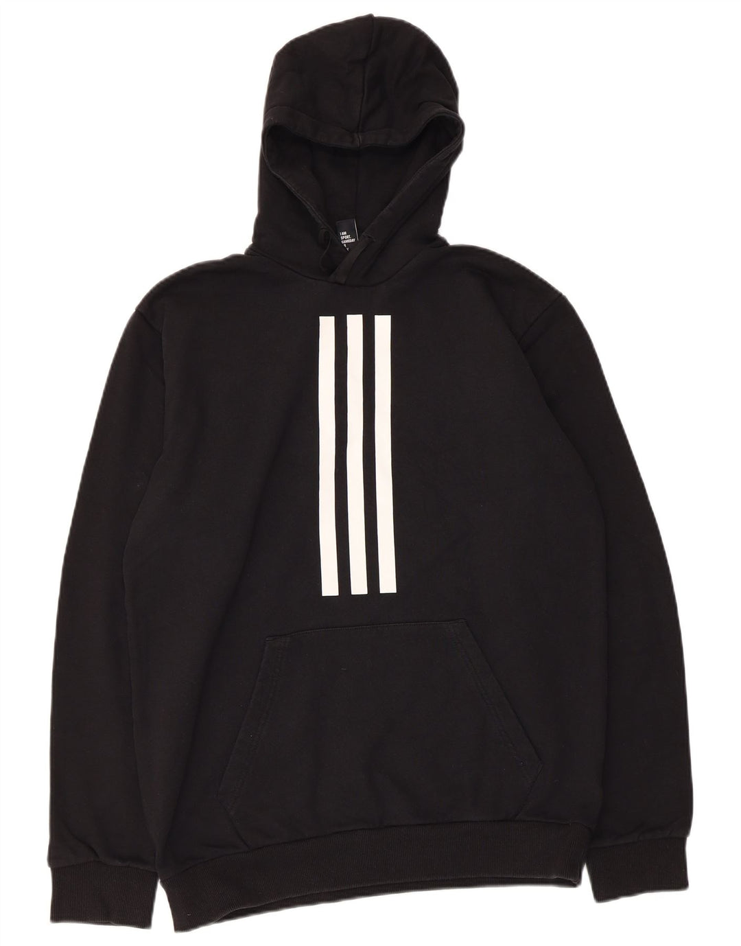Felpa con cappuccio da uomo ADIDAS media cotone nero