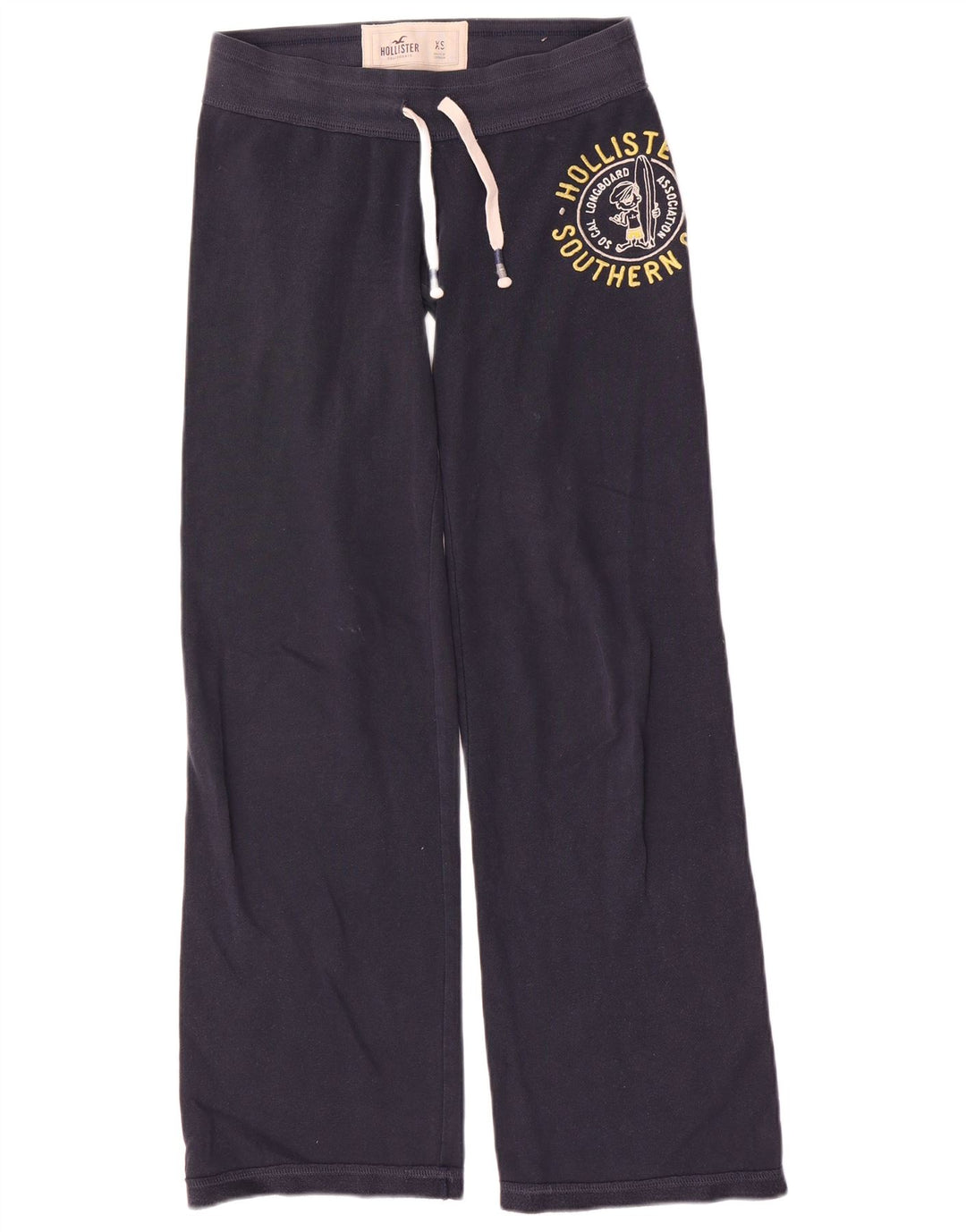 Pantaloni da tuta con grafica da donna HOLLISTER UK 6 XS cotone blu navy