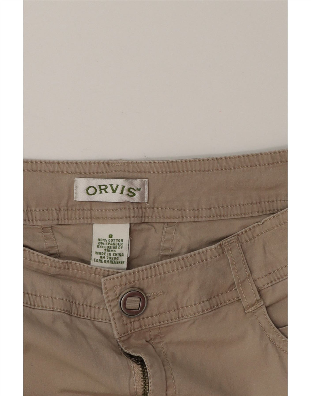 ORVIS Womens Straight Capri Trousers US 8 Medium W30 L21 Beige Cotton Vintage Orvis and Second-Hand Orvis from Messina Hembry 