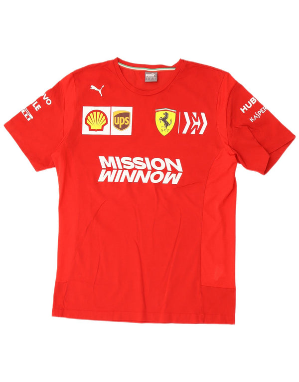 T-shirt grafica Puma da donna Ferrari UK 16 grande rossa in cotone