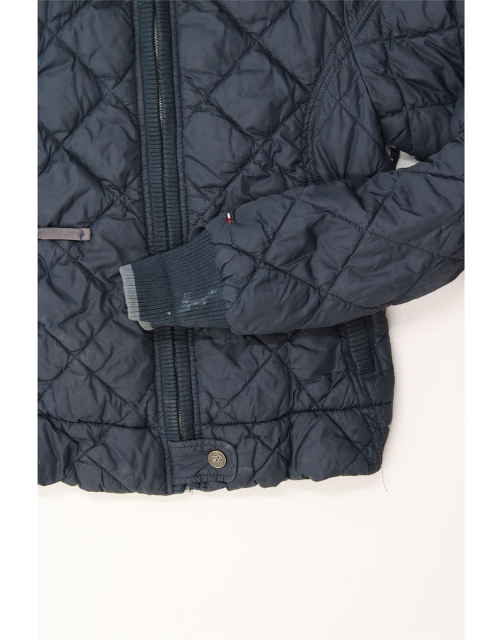 TOMMY HILFIGER Womens Heritage Padded Jacket UK 12 Medium Navy Blue Vintage Tommy Hilfiger and Second-Hand Tommy Hilfiger from Messina Hembry 