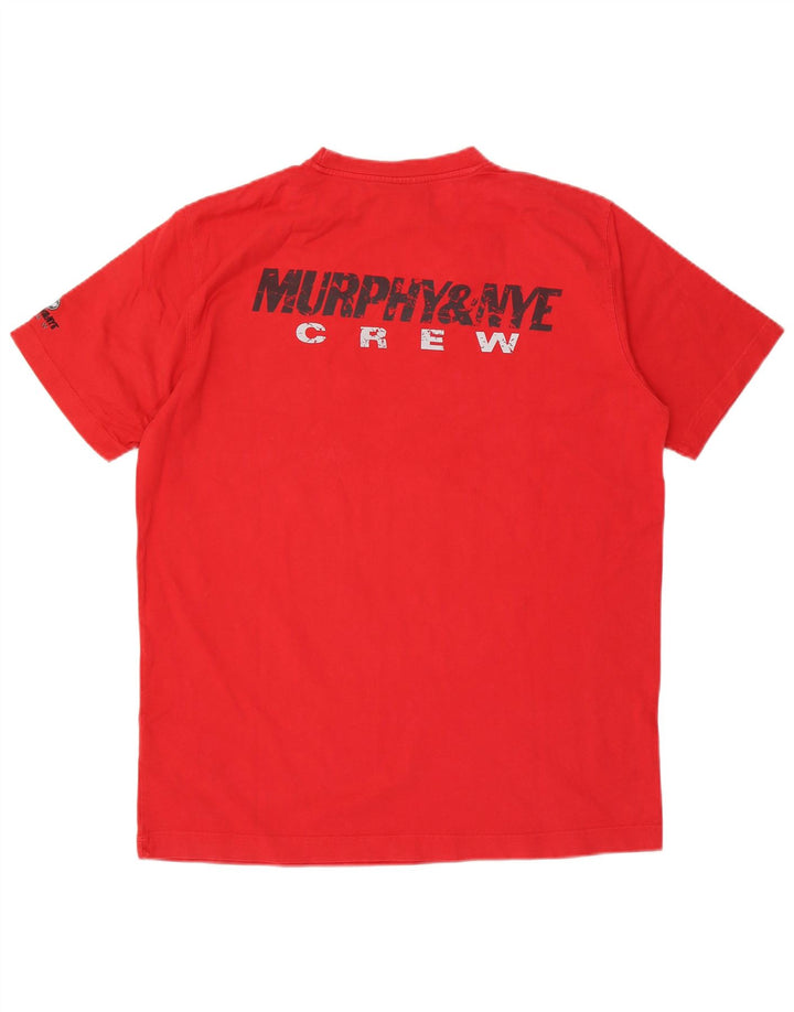 Maglietta grafica da uomo Murphy & Nye Top 2XL in cotone rosso