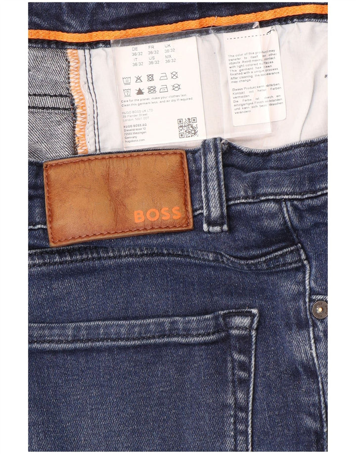 Jeans dritti da uomo Hugo Boss W36 L29 cotone blu