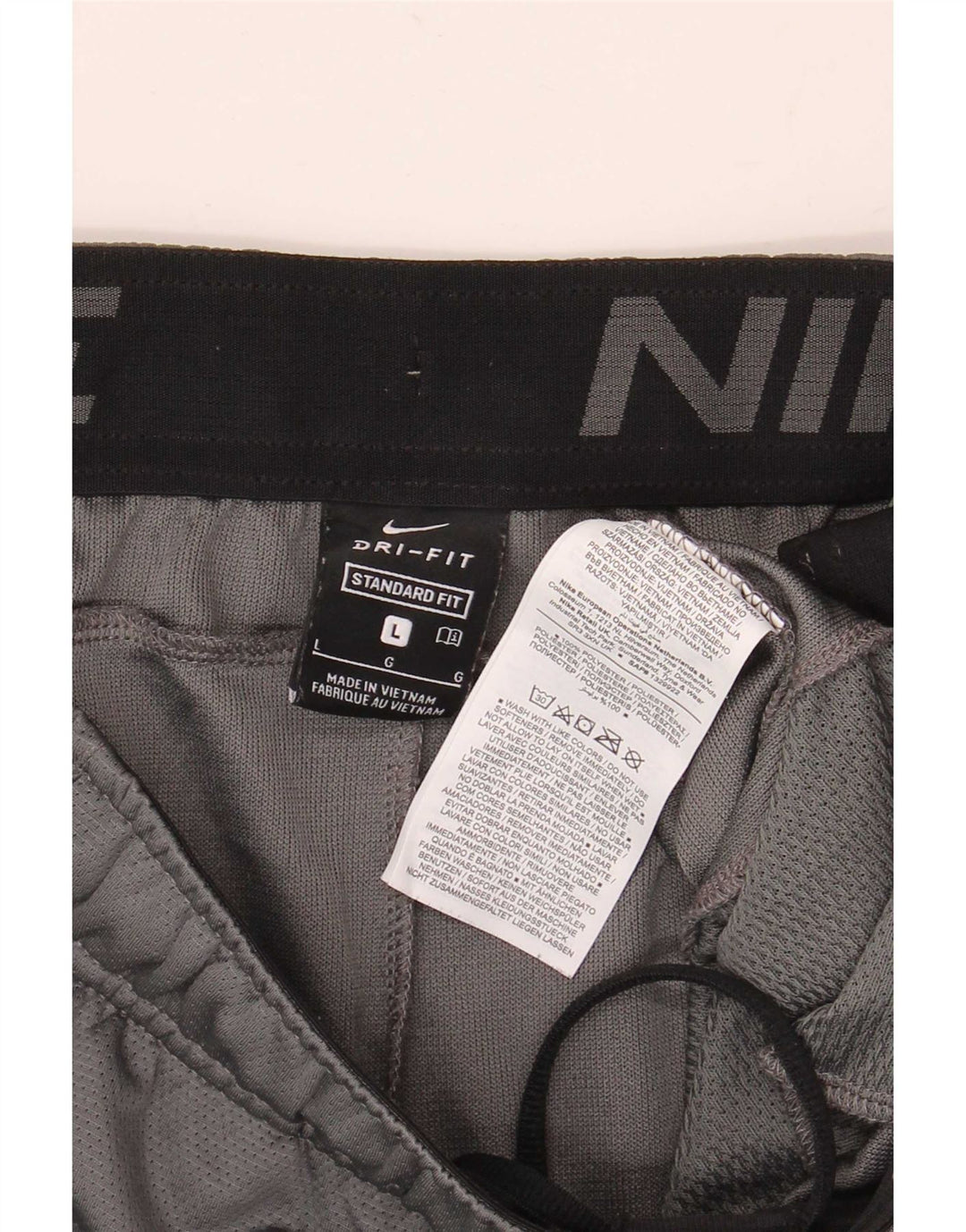 Pantaloncini sportivi Nike Dri Fit Standard da uomo, grandi, in poliestere color block grigio