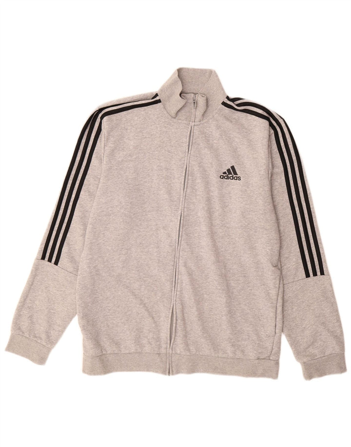 Giacca da tuta da uomo ADIDAS UK 44/46 grande cotone grigio