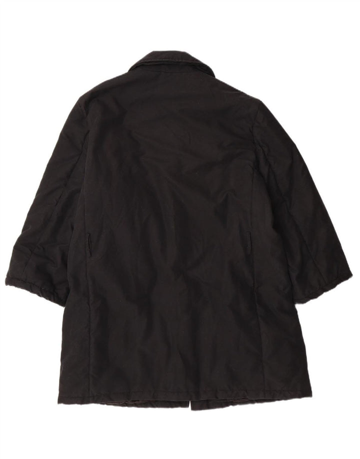 MARELLA Womens Windbreaker Coat UK 16 Large Black Polyester