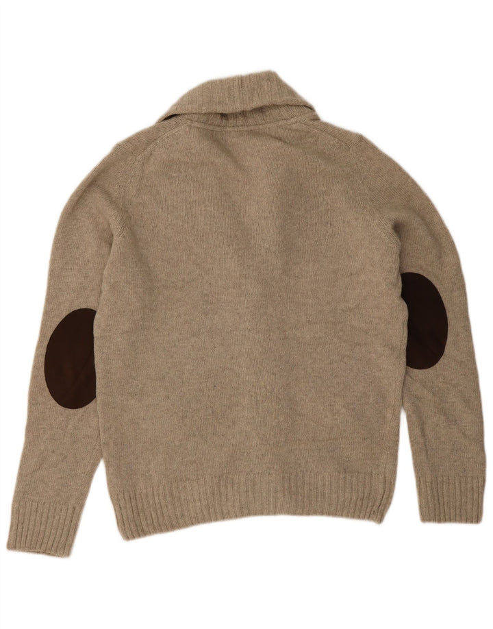 Maglione cardigan da uomo Zara in lana grigio medio