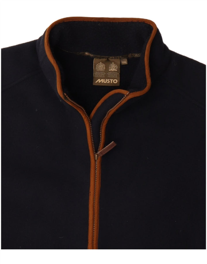 Gilet in pile da uomo Musto UK 44 2XL Poliestere blu navy