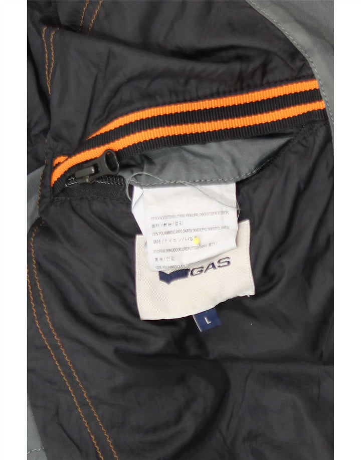 Giacca imbottita bomber con cappuccio da uomo Gas UK 40 Large Grigia in poliammide