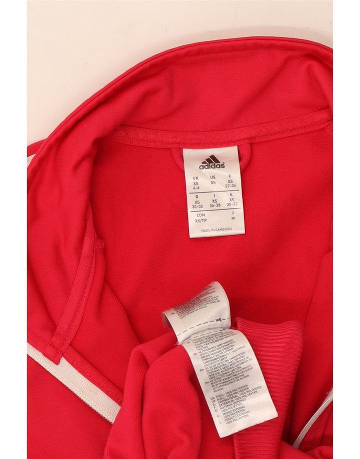 Giacca da tuta da donna ADIDAS UK 4/6 XS poliestere rosa