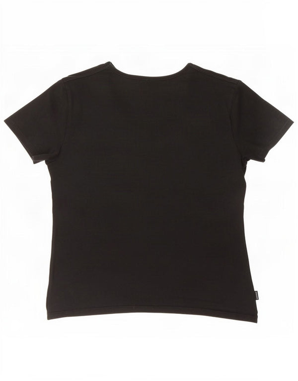T-shirt donna Trussardi Top UK 18 XL in cotone color block nero
