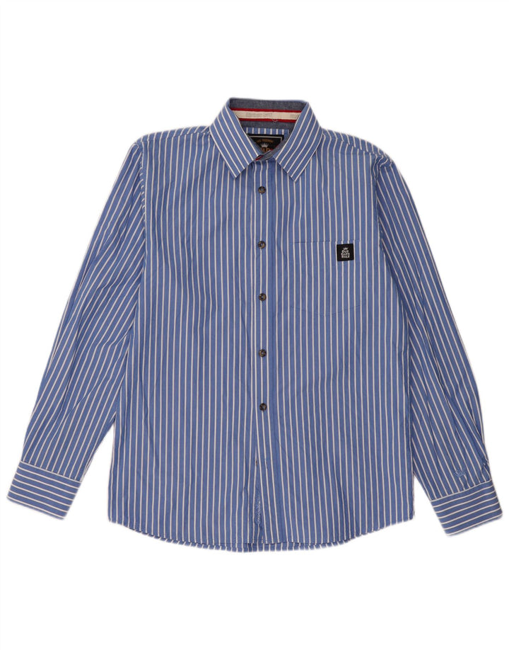 Camicia da uomo VINTAGE a righe blu medio