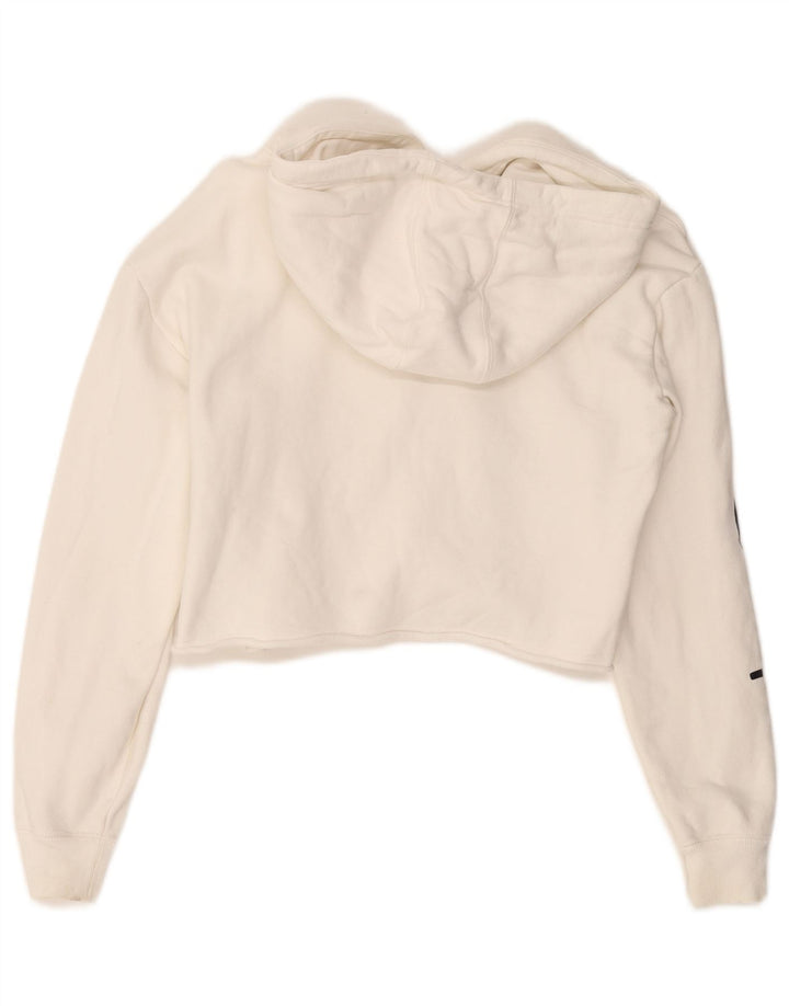 Maglione corto con cappuccio da donna CHAMPION UK 10 piccolo cotone bianco sporco