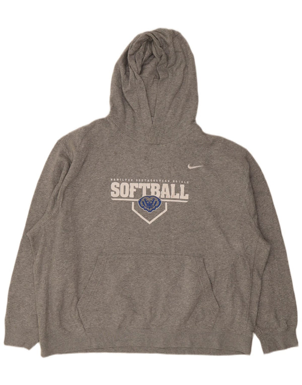Felpa con cappuccio grafica da calcio Nike Hamilton da uomo 3XL in cotone grigio