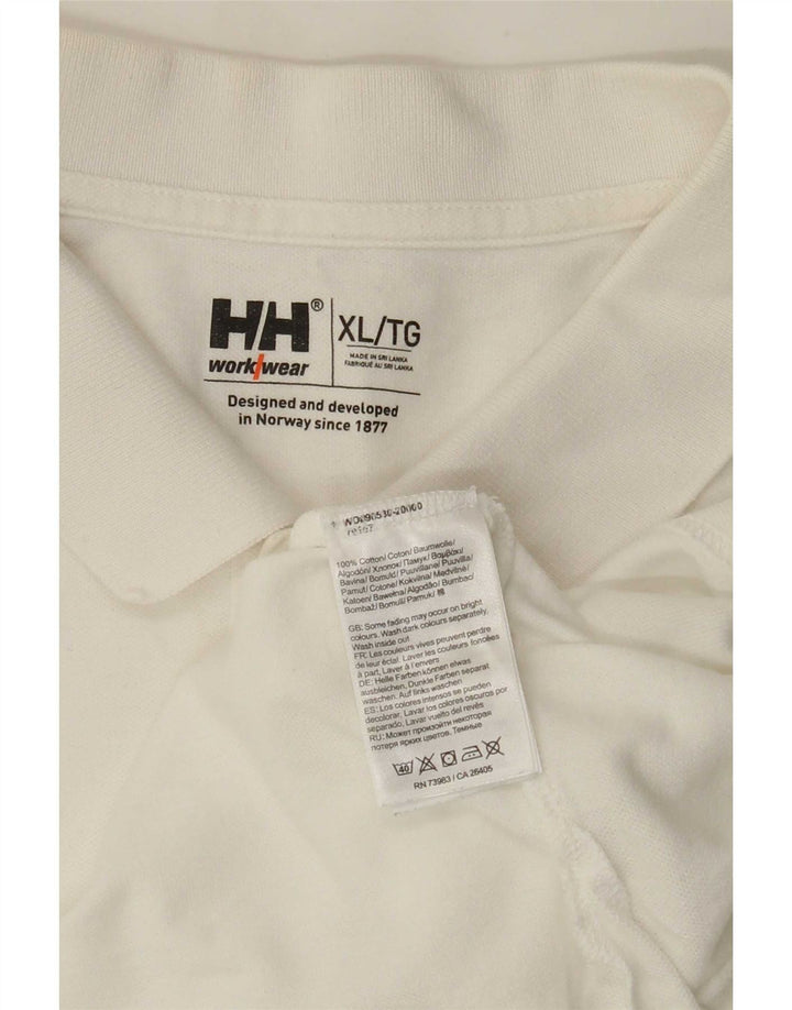 Polo da uomo Helly Hansen XL in cotone bianco