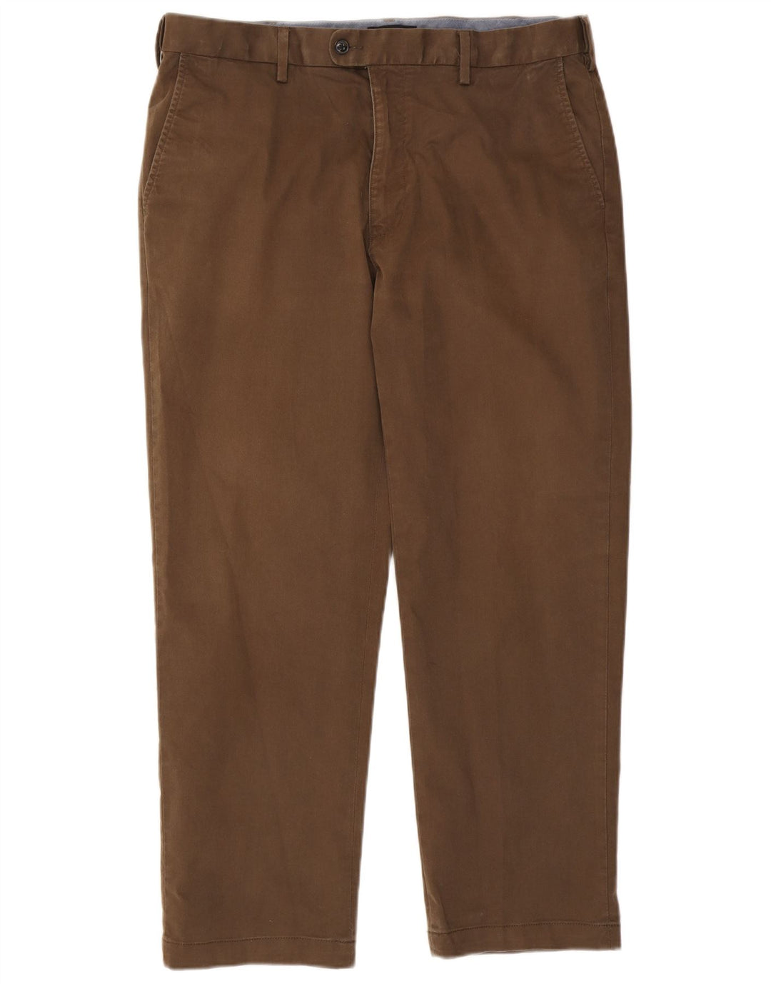 Pantaloni da abito affusolati Marks & Spencer da uomo blu Harbour W38 L29 Marrone