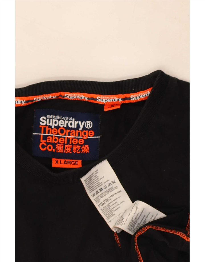 T-shirt da uomo Superdry Top XL in cotone nero