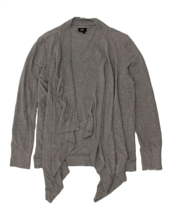 MOSSIMO Womens Asymmetric Open Cardigan Sweater UK 14 Medium Grey Cotton Vintage Mossimo and Second-Hand Mossimo from Messina Hembry 