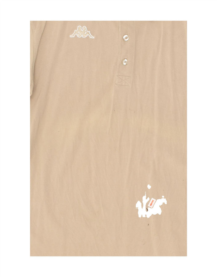 KAPPA Mens Polo Shirt XL Beige Cotton | Vintage Kappa | Thrift | Second-Hand Kappa | Used Clothing | Messina Hembry 