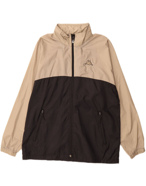 Giacca antipioggia da uomo con zip Kappa UK 38 Nylon color block beige medio