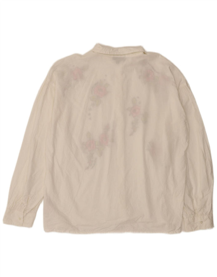 Topshop Camicia da donna oversize grafica da donna UK 12 Medium White Floral