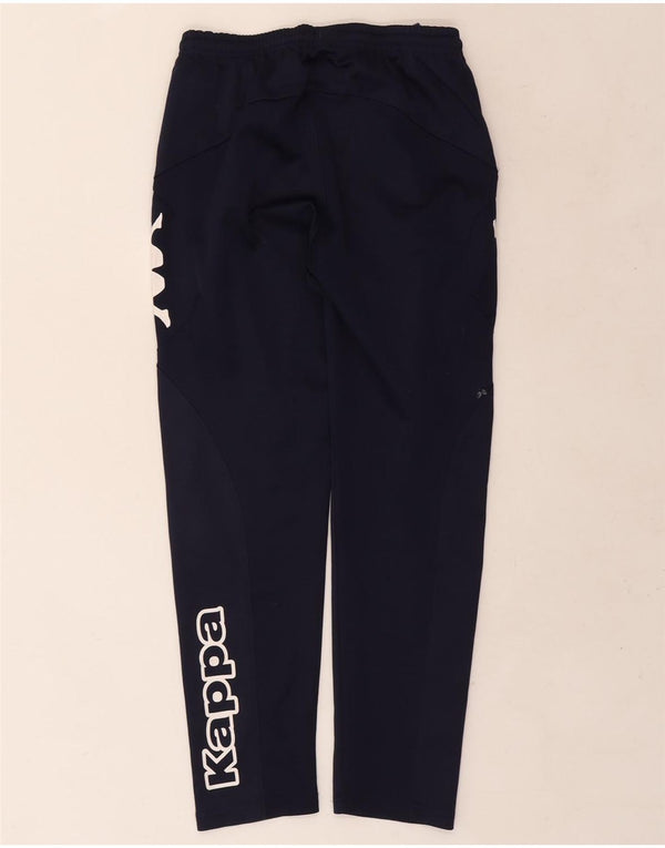 Pantaloni da tuta con grafica Kappa per ragazzi 11-12 anni in poliestere blu navy