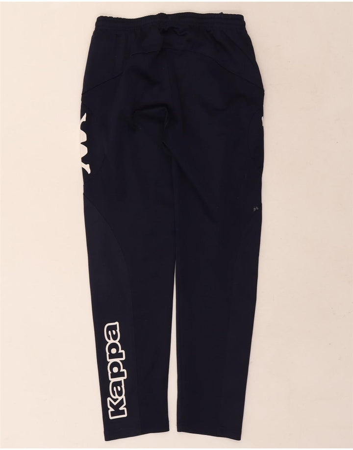 Pantaloni da tuta con grafica Kappa per ragazzi 11-12 anni in poliestere blu navy