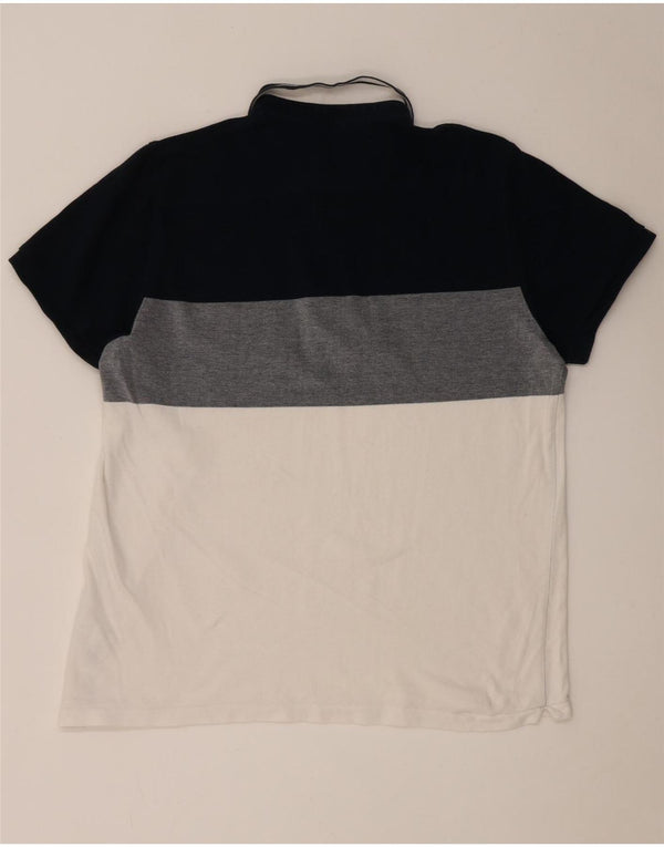 Polo da uomo French Connection 2XL in cotone color block multicolore