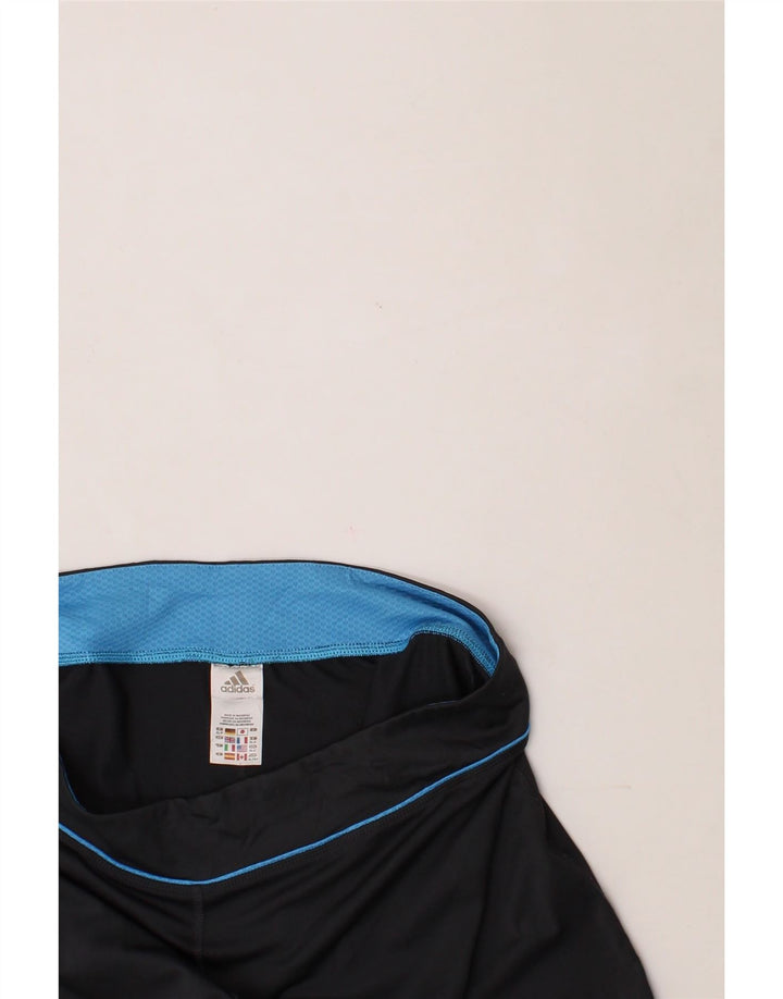 ADIDAS Womens Sport Shorts UK 18 XL  Black Polyester Vintage Adidas and Second-Hand Adidas from Messina Hembry 