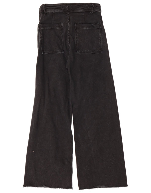 Jeans Zara da donna a gamba larga a vita alta The Marine EU 38 Small W28 L29 Nero