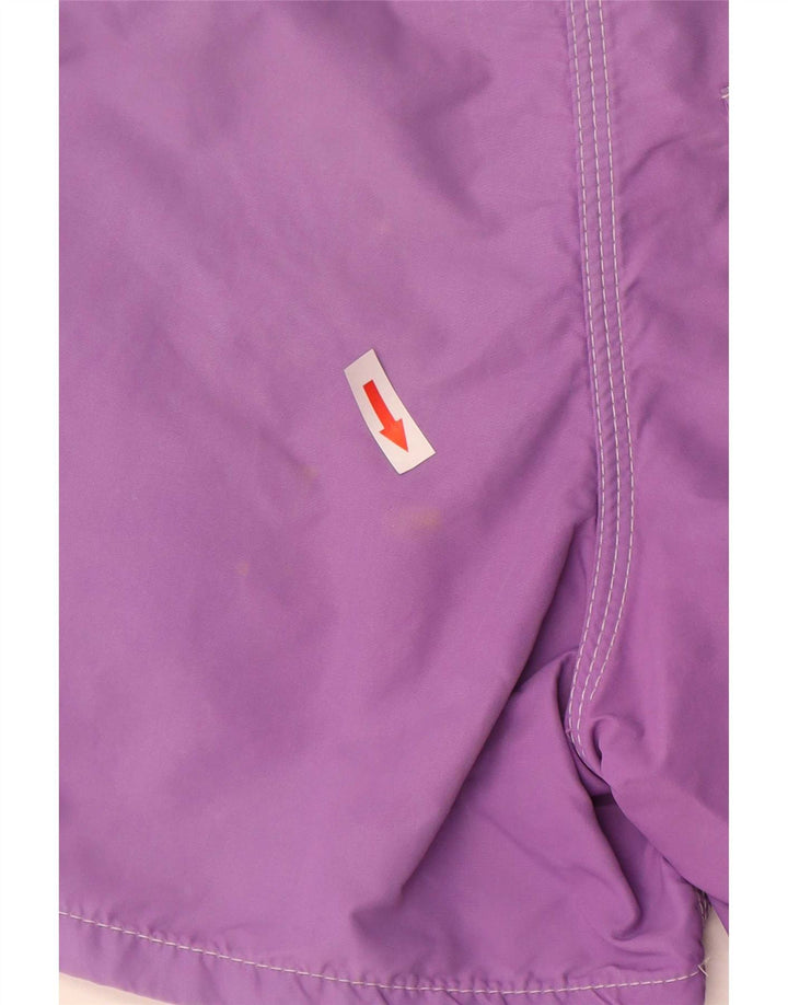 Pantaloncini da bagno da uomo Sundek in nylon color block viola medio