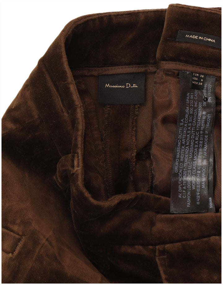 Pantaloni chino bootcut da donna Massimo Dutti EU 38 Small W28 L30 Marrone