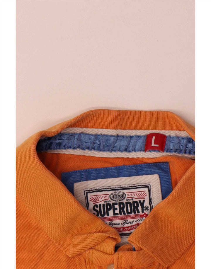Polo da uomo Superdry Large in cotone arancione