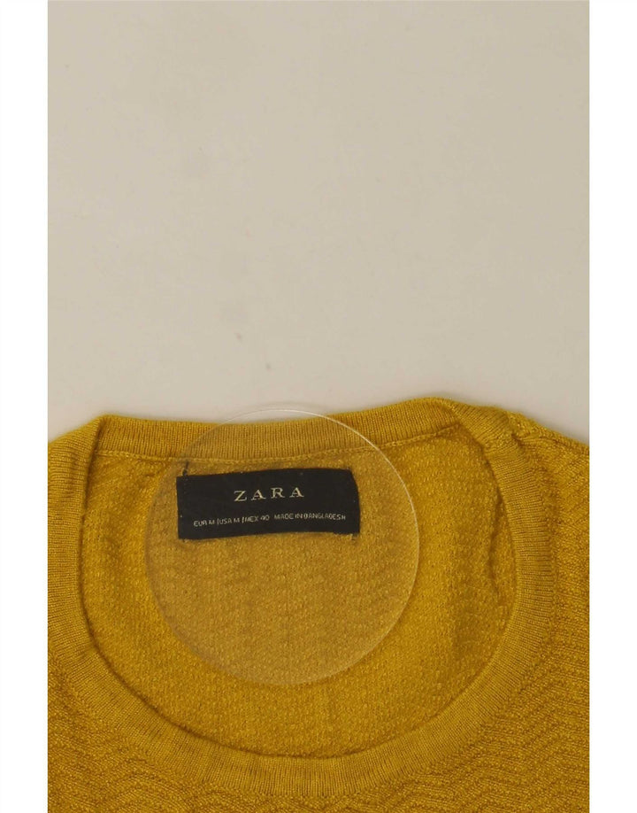 Maglione maglione girocollo da uomo Zara giallo medio