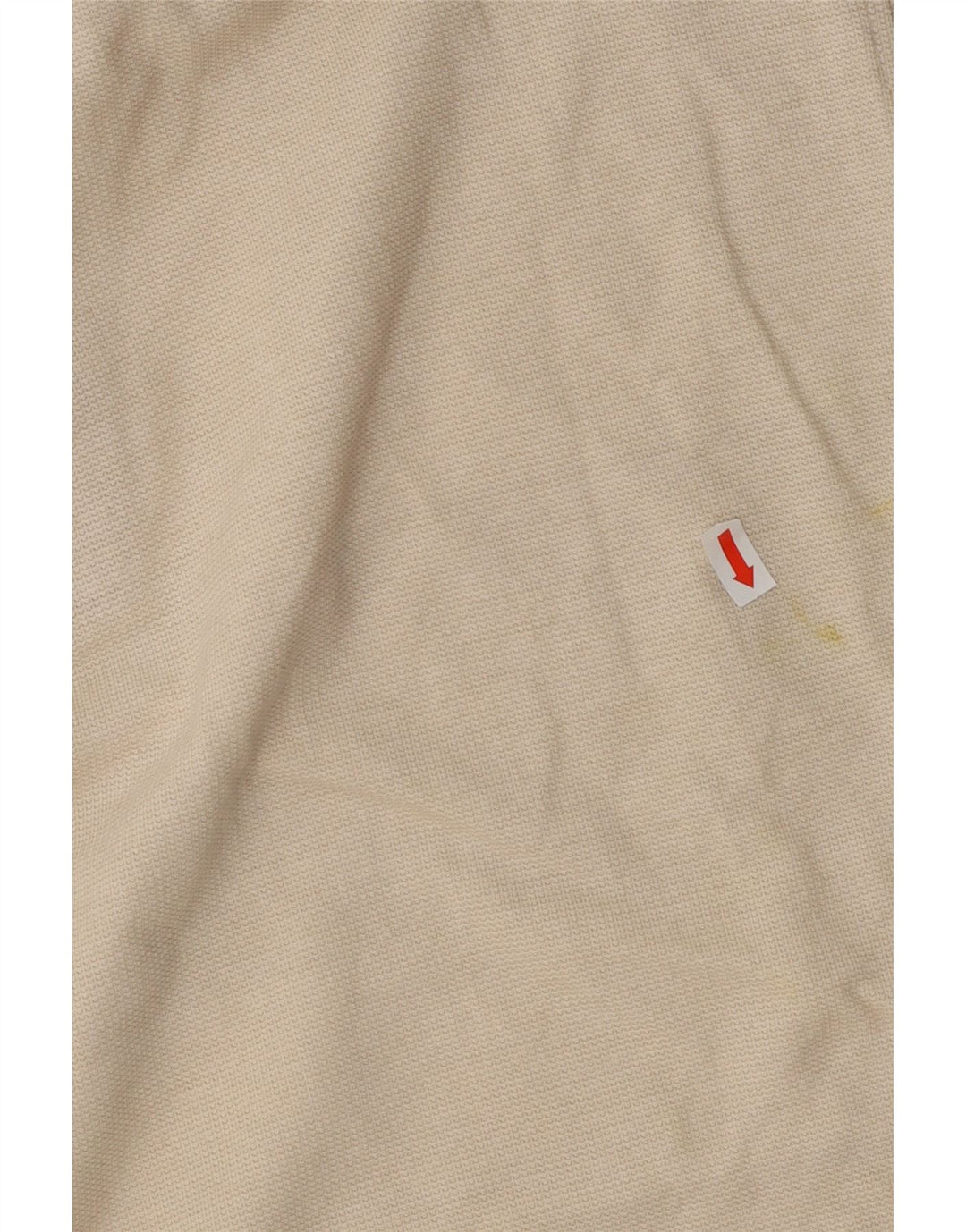 TRUSSARDI Mens Graphic Polo Shirt Medium Beige Striped Vintage Trussardi and Second-Hand Trussardi from Messina Hembry 