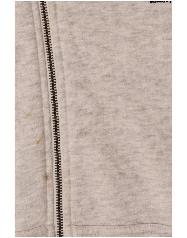 Maglione con cappuccio e zip da uomo Superdry in cotone grigio medio