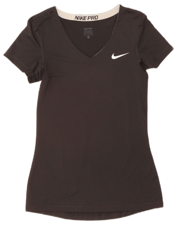 T-shirt Nike Dri Fit da donna Top UK 8 Small Nera